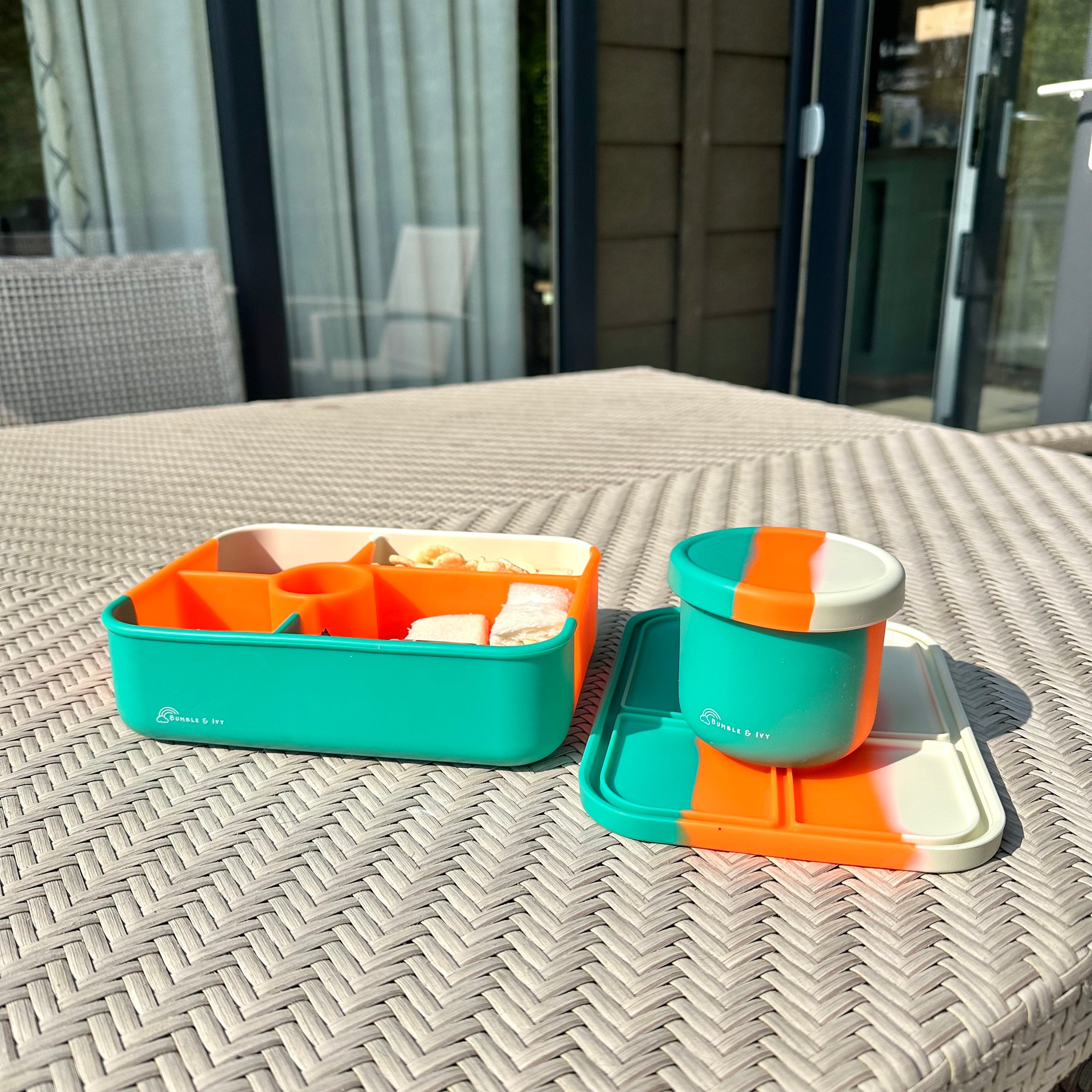 Rio Silicone Bento 5 & Snack Box Bundle – Eco-Friendly, Durable Meal Containers for Healthy On-the-Go Dining"