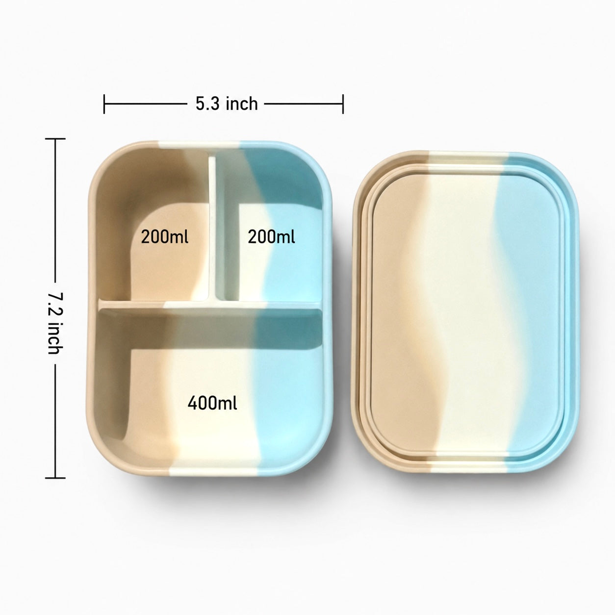 Kids Silicone Bento Lunchbox – Seaside Bumble & Ivy