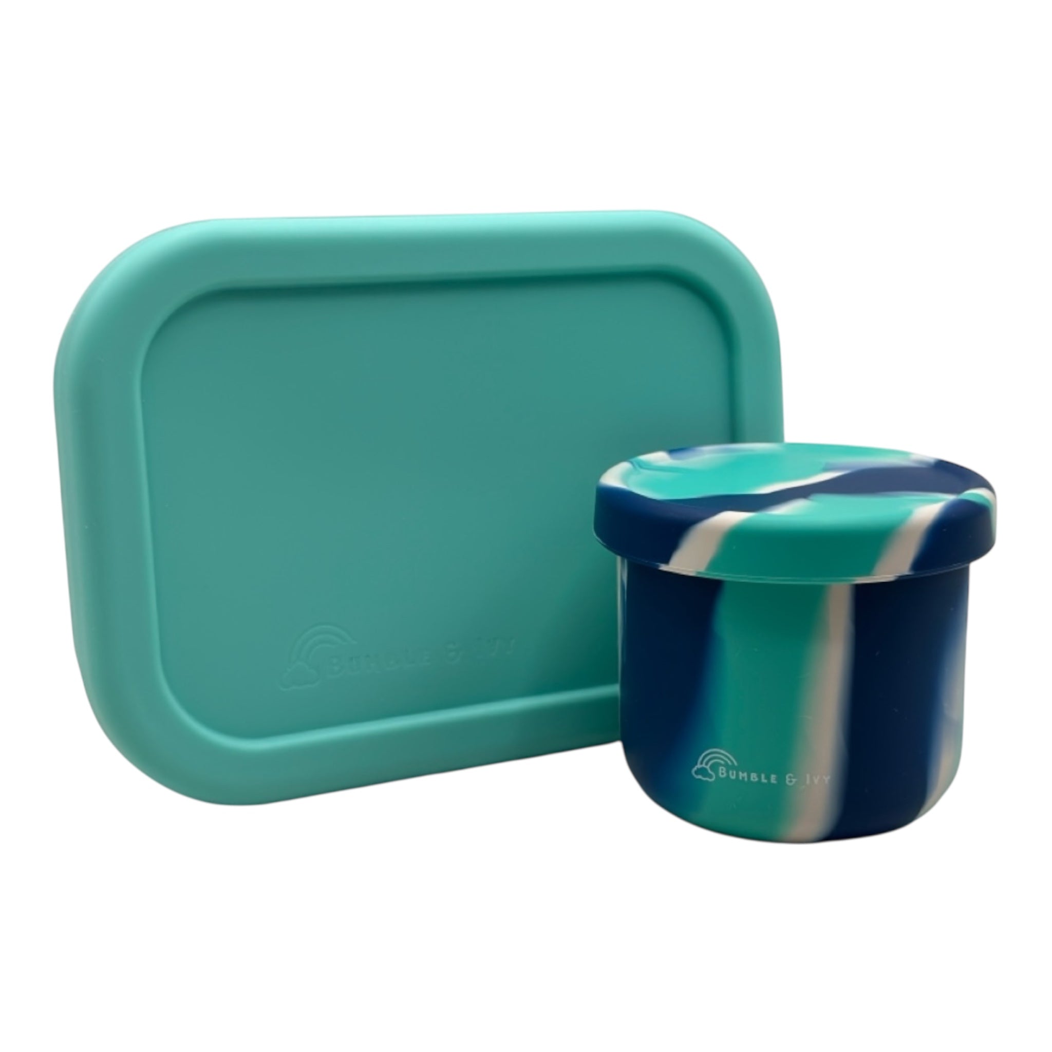"Eco-Friendly Pearl Aqua/Maui Bento & Snack Box – Durable and Non-Toxic for Stylish, Healthy Meals"