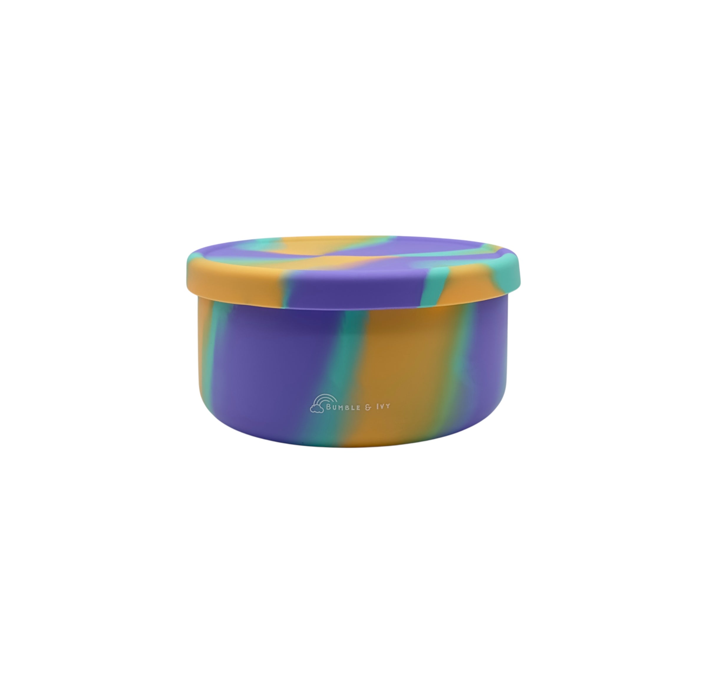"Eco-Friendly Round Tropical Silicone Lunch Box – Durable, Non-Toxic Container for Healthy Meals on-the-Go"