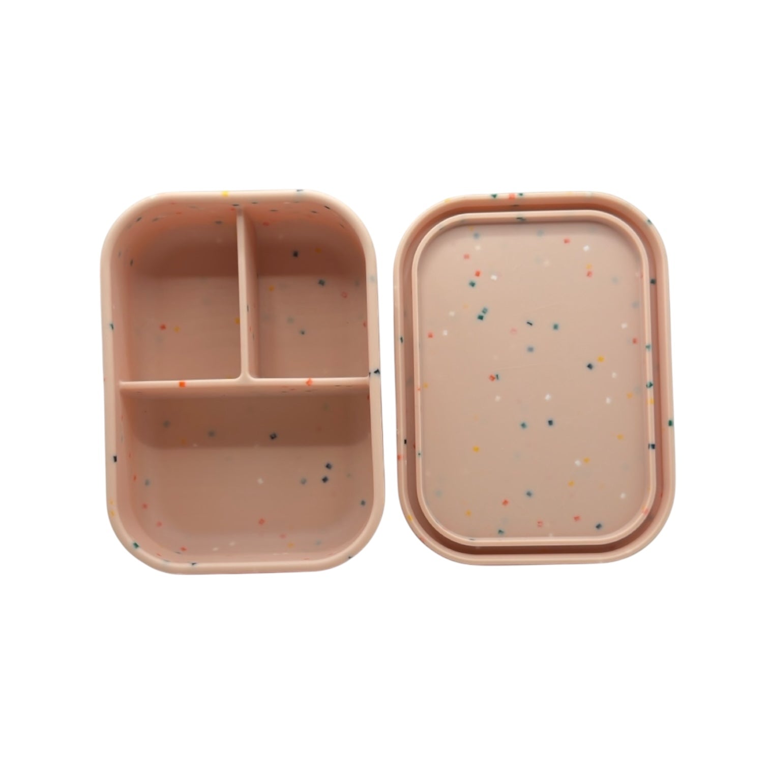 "Speckled Bubblegum Bento Box: Eco-Friendly and Durable"