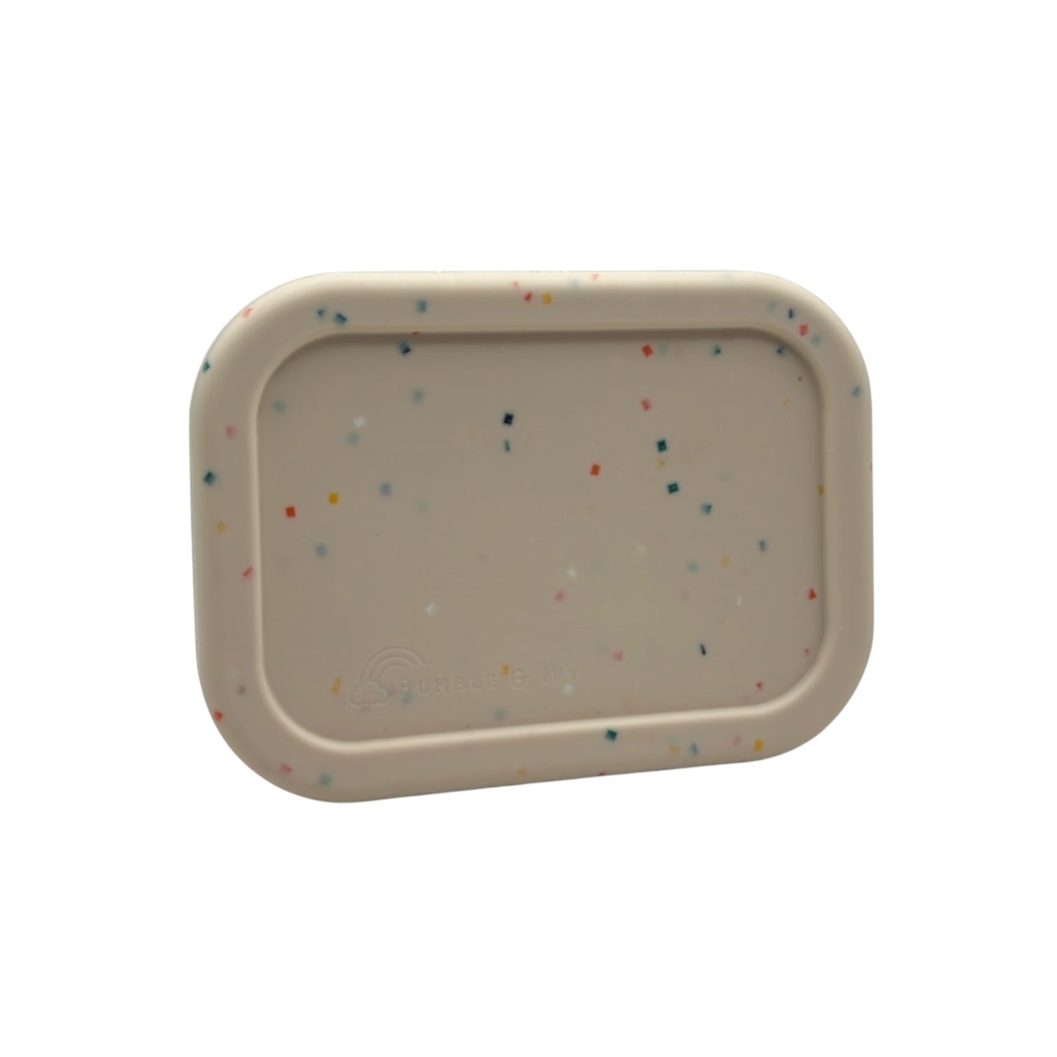 “Speckled Ivory Silicone Bento Lunch Box – Reusable, BPA-Free, Heat-Resistant, Microwave & Dishwasher Safe Food Container”
